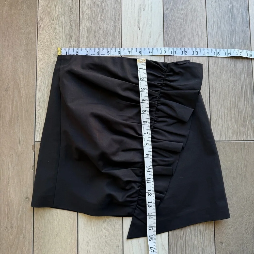 Zara asymmetrical ruched women's skirt